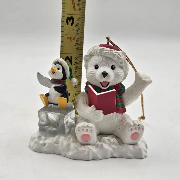 Rennoc A Christmas Charmers Lets Sing A Cheery Chorus Bear Ornament 1st Ed 1991 - Picture 7 of 7